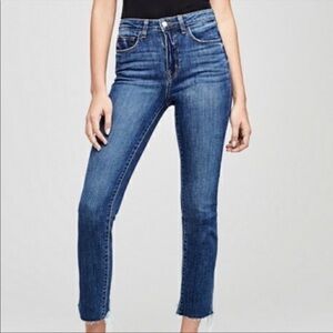 L’agence Sada High-Rise Crop Slim Straight Jeans